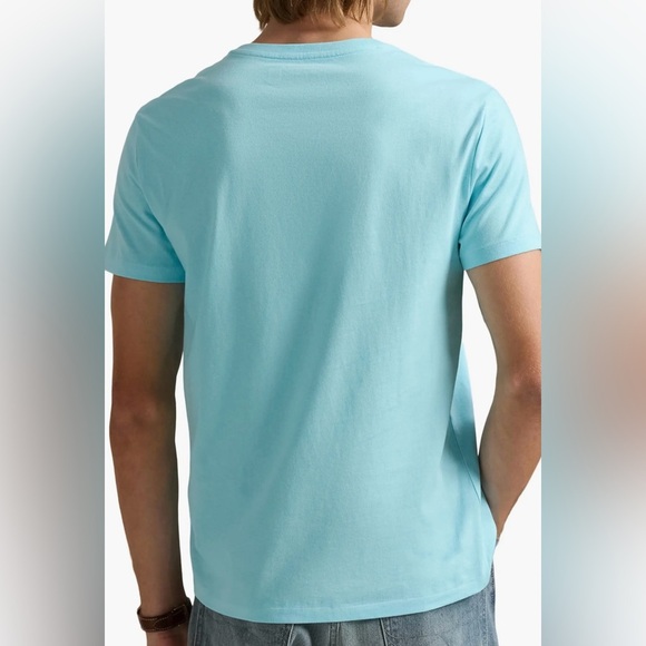 Polo Ralph Lauren Classic Jersey Crew Neck Tee, Color Aqua Blue, Men’s Small - Picture 11 of 12